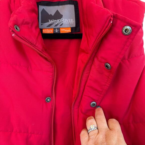 Mens Utility Quilted Vest Large Red Outdoor Workwear Layering Warm Functional - Picture 6 of 12